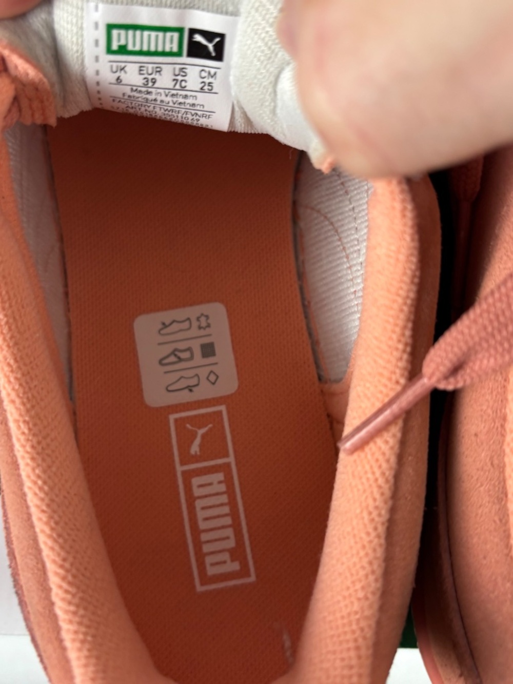 Puma, Suede, Skate/Court, Sneakers, Pale Pink/Samon Women's Size 8.5- 39 UK - Picture 9 of 12